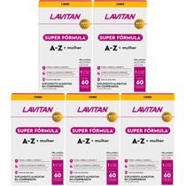 5 Multivitamínico Lavitan Super Fórmula A-Z + Mulher 60 Comp 5 Multivitamínico Lavitan Super Fórmula A-Z + Mulher 60 Comp