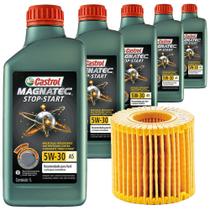 5 Óleo Sintético 5W30 Castrol e Filtro Óleo Mann Corolla 2.0 16V Flex 2011 a 2014