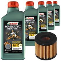 5 Óleo Sintético 5W30 Castrol e Filtro Óleo Tecfil Corolla 2.0 16V Flex 2011 a 2014