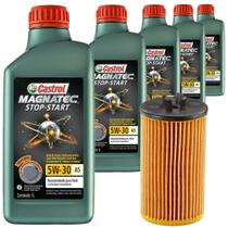 5 Óleo Sintético 5W30 Castrol e Filtro Óleo Tecfil Tracker 1.8 16V Flex 2014 a 2016