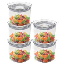 5 Organizador Hermético Pote Empilhável Porta Mantimento 450ml 5 Organizador Hermético Pote Empilhável Porta Mantimento 450ml