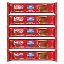 5 Pacotes Biscoito Nestlé Choco Biscuit Milk Chocolate 78g