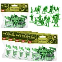 5 Pacotes de 24 Soldados Toy Guerra Exercito Lembrança Festa