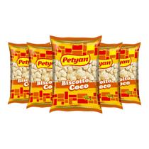 5 Pacotes de Biscoito Coco 400g PETYAN 5 Pacotes de Biscoito Coco 400g PETYAN