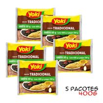 5 Pacotes Farofa de Mandioca Temperada Tradicional Yoki 400g