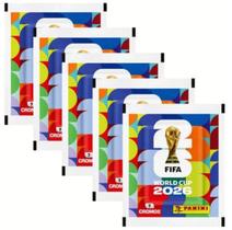 5 Pacotes Lacrado de Figurinhas Panini Copa do Mundo Original Colecionável