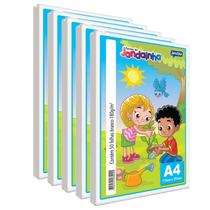 5 Pacotes Papel Sulfite A4 180g Branco 50 Folhas Jandainha