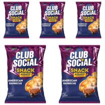5 Pacotes Snack Club Social Sabor American Barbecue 68g