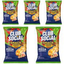 5 Pacotes Snack Club Social Sabor Pizza Marguerita 68g
