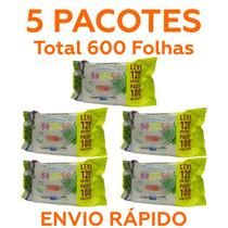 5 Pacotes - Toalhas/Lenços Umedecidos Turminha da Bagunça 120 Folhas R (Total 600 Folhas)