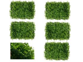 5 Painéis Decorativos de Folhas Artificiais Realistas Placa de Folhagem Mista Permanente para Parede