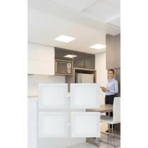 5 Painéis LED Embutir 18W Quadrado 6500K Branco Frio