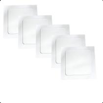 5 Paineis Led Embutir Quadrado Bivolt 17x17 12w 900 Lumens