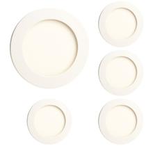 5 Painel Led Embutir Redondo Branco Quente 3000K 6W Bivolt 5 Painel Led Embutir Redondo Branco Quente 3000K 6W Bivolt