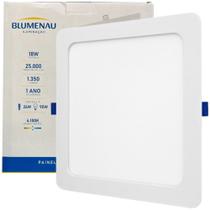 5 painel plafon led 18w embutir quadrado 22x22 bivolt 110/220v branco neutro 4100k blumenau