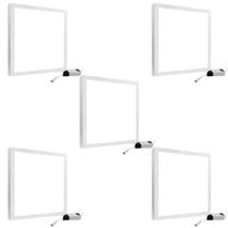 5 Painel Plafon Luminaria Led Sobrepor 45W 60X60 Branco-Frio