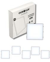 5 Painel Superled De Embutir 40w Branco Frio Ourolux 5 Painel Superled De Embutir 40w Branco Frio Ourolux