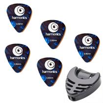 5 Palheta Guitarra Violão Harmonics 096 Heavy Porta Palheta