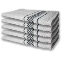 5 Panos De Prato Atoalhado Felpudo 370G/M² Premium Preto 5 Panos De Prato Atoalhado Felpudo 370G/M² Premium Preto