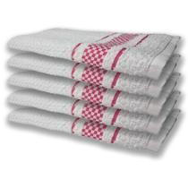 5 Panos De Prato Atoalhado Felpudo 370g/m² Premium Rosa 5 Panos De Prato Atoalhado Felpudo 370g/m² Premium Rosa