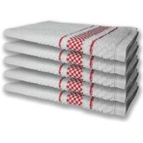 5 Panos De Prato Atoalhado Felpudo 370g/m² Premium Vermelho 5 Panos De Prato Atoalhado Felpudo 370g/m² Premium Vermelho