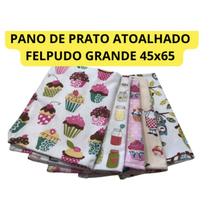 5 Panos De Prato Copa Atoalhado microfibra Atacado