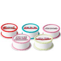 5 Papel Arroz comestível para mini bento cake Bolo 10 Cm Redondo festa comemoração surpresa amor feliz dia dos namorado 5 Papel Arroz comestível para mini bento cake Bolo 10 Cm Redondo festa comemoração surpresa amor feliz dia dos namorado