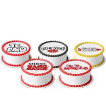 5 Papel Arroz comestível para mini bento cake Bolo 10 Cm Redondo festa comemoração surpresa amor feliz dia dos namorado 5 Papel Arroz comestível para mini bento cake Bolo 10 Cm Redondo festa comemoração surpresa amor feliz dia dos namorado