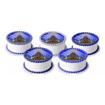 5 Papel Arroz para mini bento cake Bolo 10 Cm Redondo festa Nossa Senhora Aparecida 5 Papel Arroz para mini bento cake Bolo 10 Cm Redondo festa Nossa Senhora Aparecida