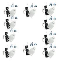 5 Par Meia Lua Japones Caracol Porta Balcão Correr Aluminio