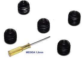 5 parafusos da agulha allen bitola maquina overlock + chave