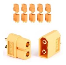5 Pares 10 Conectores Plug Xt60 Amarelo 5 Machos 5 Fêmeas