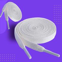 5 Pares Cadarço Chato Tradicional Pares Tênis 1,20mt Branco