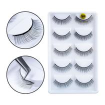 5 Pares de Cílios 10mm Treino Prática Extensão Alongamento 5 Pares de Cílios 10mm Treino Prática Extensão Alongamento