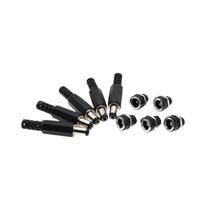 5 Pares De Conectores De Energia DC 2.1x5.5mm, Plugue Fêmea E Macho, Adaptador De Soquete, 10PCS