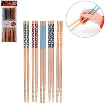 5 Pares de Hashi De Bambu Para Alimentos Comida Japonesa Oriental