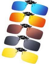 5 Pares de Lentes de Sol Polarizados Clip-On Frienda Antirreflejo