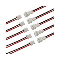 5 pares micro jst ph 2.0 2 pinos macho fêmea conector com cabos de fio 80mm