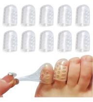 5 Pares Protetor Silicone Dedeira Transparente