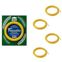 5 Passa Fio Proaqua 15 Metros Profissional Nylon Flexível