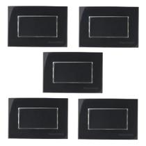 5 Pç Interruptor Simples P/moveis Mdf Margirius Preto 10a