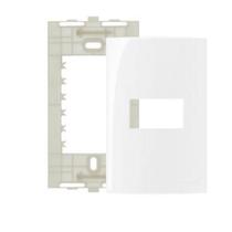 5 pç placa 4x2- 1 modulo horiz. c/ suporte sleek margirius