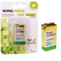 5 Pcs Bateria 9v Pilha Super Power Em Blister Original Nova