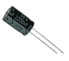 5 pçs - capacitor eletrolitico 2200x10v - 2200uf x 10v