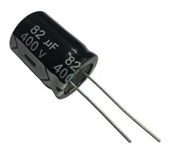5 pçs capacitor eletrolitico 82x400v - 82uf x 400v 105 graus