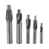 5 pçs escareador fresa cortador slot brocas ferramenta m3 m4 m5 m6 m8 broca fresagem bits