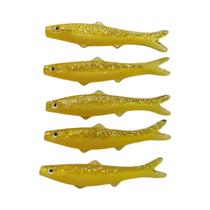 5 pçs/saco 80mm 120mm 140mm Fishlike PVC Isca Macia Simulação Isca De Peixe Isca De Pesca Macia