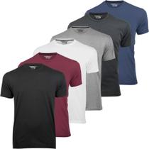 5 Peças Camiseta Masculina Cores Algodão Fio 30