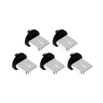 5 Peças De Conectores Magnéticos Duráveis Tipo C E Micro USB Para Cabo De Carregamento De Celular -