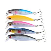 5 Peças De Iscas De Pesca Minnow Wobbler, Isca Dura Crankbait Para Bass E Carpa, Equipamento De 5 Peças De Iscas De Pesca Minnow Wobbler, Isca Dura Crankbait Para Bass E Carpa, Equipamento De